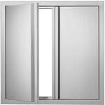 VEVOR Grill-Zugangst&uuml;r, 610 x 610 mm, doppelte Au&szlig;enk&uuml;chent&uuml;r, fl&auml;chenb&uuml;ndig