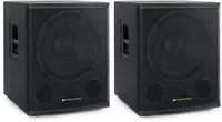 Pronomic SA-18 SUB Aktiv Subwoofer 2X Set - 18" Speaker mit...