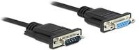 Delock Seriell Kabel RS-232 Sub-D9 Stecker zu Buchse Nullmodem 1 m