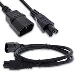 Inline Netzkabel C14 Kupplung auf C5 Stecker, Stromkabel f&uuml;r Laptop, Beamer,