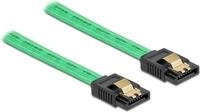 Delock SATA 6 Gb/s Kabel UV Leuchteffekt gr&uuml;n 30 cm