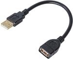 AKYGA AK-USB-23 USB 2.0 Verl&auml;ngerungskabel 15cm - USB-A Stecker auf Buchse 