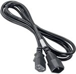 AKYGA AK-PC-03A Netzkabel f&uuml;r PC 3 Pin Polig Erweiterung IEC C13 / IEC C14 1.8m,