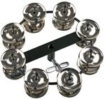 Fame Jingle HiHat Tambourine, Zweireihig, Stahl, Schwarz, Einfache Montage,...