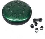 Fame FST06-DG 6" Steel Tongue Drum, Gr&uuml;n, 11 Mix Tone D T&ouml;ne,...