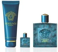 Versace Eros Parfum Herren Geschenkset 3 teilig (Parfum Spray 100 ml + Shower Gel 150