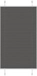 vidaXL Plissee Schwarz 80x150 cm Stoffbreite 79,4 cm Polyester