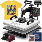 VEVOR Transferpresse 38x38cm Sublimationsmaschine 2-in-1 Textilpresse | 1250W, 360&deg;
