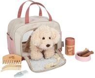 small foot Hund mit Tasche und Pflege-Set rosa, Haustier-Set, ab 2 Jahren 