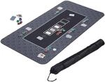 Relaxdays Pokermatte 180 x 90 cm, Texas Holdem, Pokertischauflage gro&szlig;,