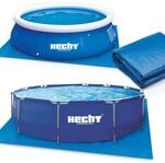 Hecht Pool Bodenschutzplane 309x309 cm &ndash; Unterlegmatte aus PE-Folie | 90 g/m&sup2;