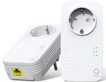 Strong AV600Mbit/s Powerline Adapter Set mit Steckdose | Plug & Play, Sichere