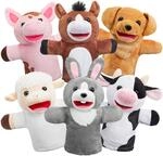 JOYIN 6 St&uuml;ck Tier Handpuppen Spielzeug Set f&uuml;r Kinder,Freunde Im Tiergarten,