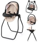 Bayer Design Puppenhochstuhl, trage, Bett, Schaukel 4 in 1 Set | mit Stoffbezug,