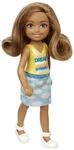 Barbie Chelsea &ndash; GXT36 &ndash; Puppe, 15 cm, Braun mit Rock mit Wolken und wei&szlig;en