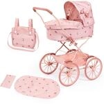 Bayer Design Puppenwagen nostalgisch, faltbar, mit Korb, Tasche | gro&szlig;e R&auml;der,