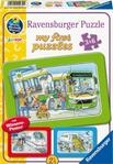 Ravensburger Puzzle Unterwegs mit Bus, Bahn und Flugzeug - 3x6 Teile Puzzle | 3x6