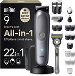 Braun Multigroom All-in-One Series 9, 22-in-1 Trimmer, AIO9545, Grau | Barttrimmer,