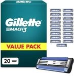 Gillette Mach 3 Klingen Herren, 20 Original Rasierklingen, Blau | Ersatzklingen