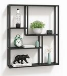 DanDiBo Wandregal Schwarz Metall 90x75x20 cm 96635 Regal Wand H&auml;ngeregal...