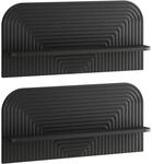 vidaXL Wandregal 2 STK. Schwarz 80,5 x 13,5 x 37,5 cm Holzwerkstoff | Dieses...