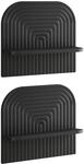 vidaXL Wandregal 2 STK. Schwarz 41 x 13,5 x 37,5 cm Holzwerkstoff | Dieses...