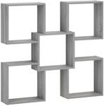 vidaXL Wandregal Sonoma-Grau 99,5 x 17 x 91 cm Holzwerkstoff | Dieses Wandregal...