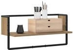 vidaXL Wandregal Wandhalterung Artisan-Eiche 65 x 25 x 30 cm Metall PB