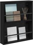 vidaXL Magazinregal Schwarz Eichen-Optik 60 x 12 x 70 cm Holzwerkstoff