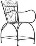 CLP Gartenstuhl Sheela im Landhausstil mit Metallgestell, bequemen Armlehnen, robust