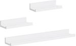 WOLTU Bilderleiste 3er Set, Schweberegale Bilderleiste Regale Wei&szlig; | Set di 3
