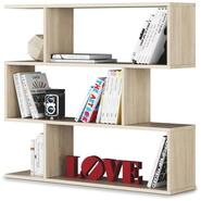 Habitdesign, B&uuml;cherregal &ndash; flaches Regal mit 6 offenen F&auml;chern, modernes Design