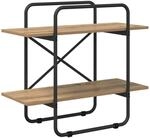 vidaXL B&uuml;cherregal 2 Ebenen 80 x 35 x 70 cm PB Artisan-Eiche | Holzwerkstoff...