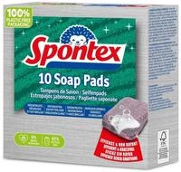 Spontex Seifenpads x10 Pack &ndash; kratzfreie Reinigungspads aus Stahlwolle mit 30%