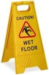 2 x Achtung Rutschgefahr Aufsteller, Englisch, Warnschild Caution Wet Floor,...