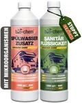 bio-chem Campingtoiletten Zus&auml;tze Set 2x 1L | Sanit&auml;rfl&uuml;ssigkeit und