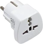 Universal Adapter Buchse an Schuko-Stecker f&uuml;r UK, Schweiz, Italien, USA, D&auml;nemark,