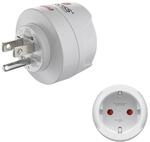 Hama Reiseadapter USA Typ B (3‑polig) Steckdosenadapter f&uuml;r USA, Kanada, Karibik &