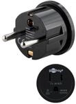 Reiseadapter USA/Japan auf EU-Stecker, Typ B auf E/F, 250 V, 3750 W Schwarz