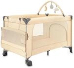 Momi Kinder- und Baby-Reisebett-Set BELOVE Plus 2-in-1, faltbar, 2 Schlafebenen f&uuml;r