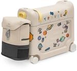 Stokke JetKids Reise Set, Ride-on Kinderkoffer mit Rucksack, Moonglow White 