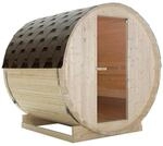 SANOTECHNIK Outdoor Fasssauna TROMS&Ouml; L f&uuml;r 4 Personen, Gartensauna aus...