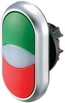 Eaton 216706 Doppeldrucktaste, + Leuchtmelder, wei&szlig; I/wei&szlig;/schwarz