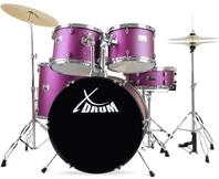 XDrum Semi 22" Standard Schlagzeug Satin Purple Sparkle - 22" BD, 12" TT, 13"...