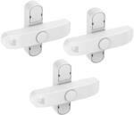 BASI | Fenstersicherung 3er Set | Wei&szlig; Braun | Zusatzsicherung f&uuml;r...