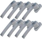 BASI | 8er Set Fenstergriff abschlie&szlig;bar | Farbe Wei&szlig; oder Silber | Aluminium 