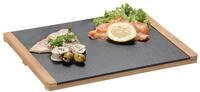Kesper Buffetplatte Schiefer mit Bambus ideal f&uuml;r das Auflegen von Wurst,...