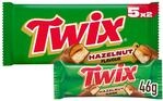 Twix Hazelnut Riegel Haselnuss Schokolade Keks Karamell Snack, 5x46g | Nussige
