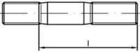 100 Stiftschrauben DIN 835 5.8 M 6 x 18 Stahl