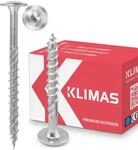 KLIMAS Tellerkopfschrauben wei&szlig; verzinkt Holzbauschrauben alle Gr&ouml;&szlig;en...